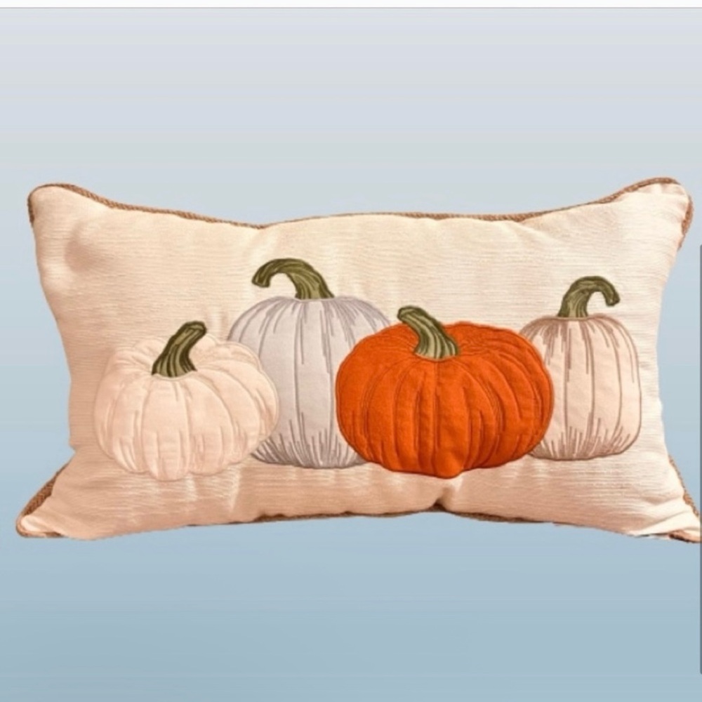 NWT- Fall Pumpkin Accent Pillow
Size: 24" × 14.5"